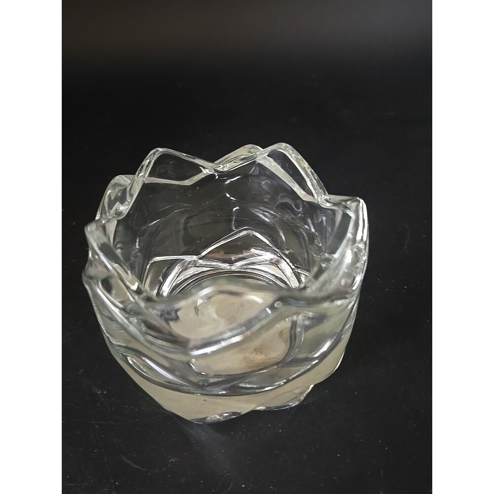 Vintage Crystal Stackable Votive Holders Indiana Glass Made In USA